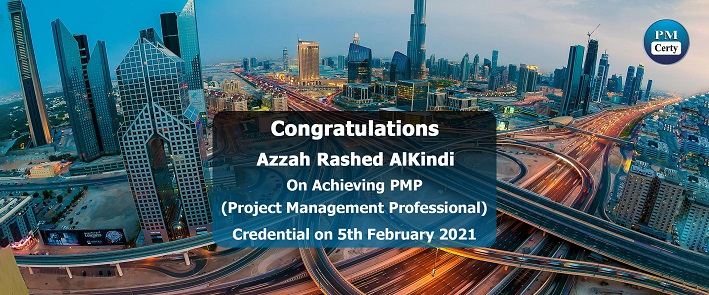 Congratulations Azzah on Achieving PMP..!
